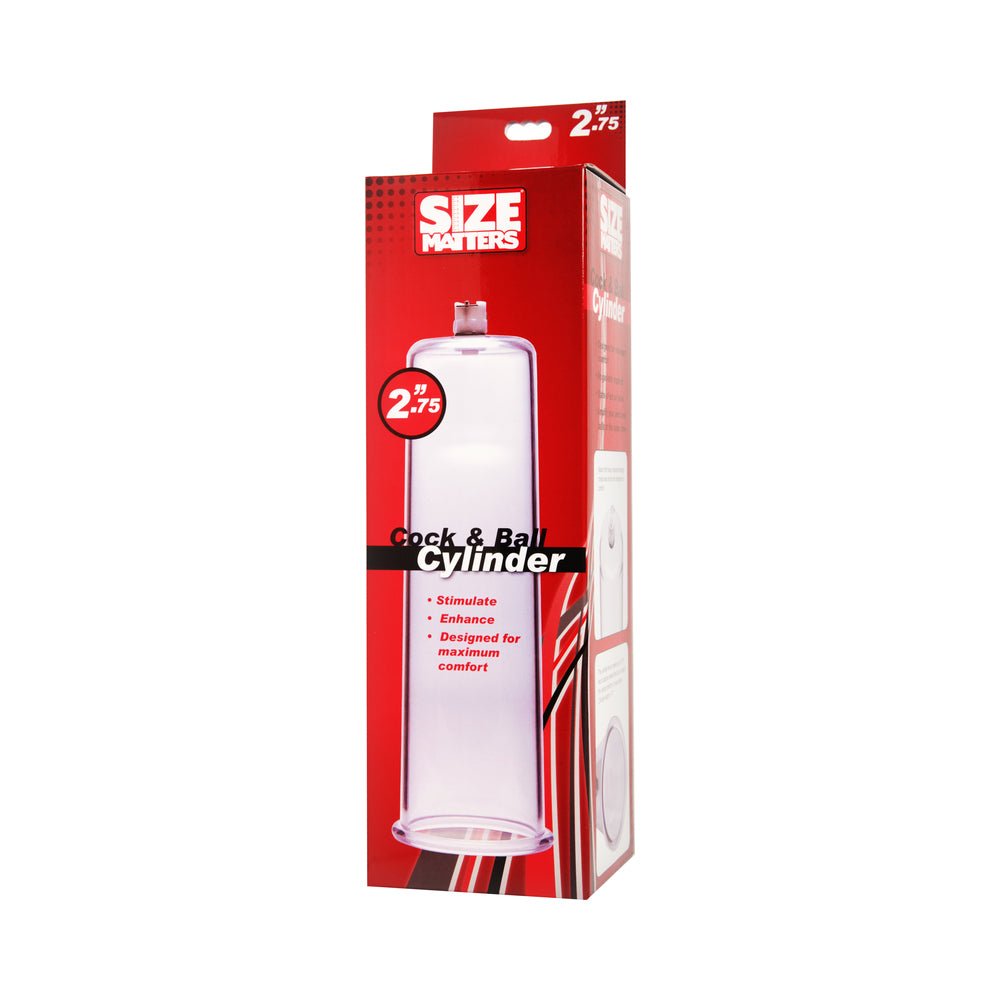 size-matters-cock-and-ball-cylinder-275-in-x-11-in-clear Size Matters Cock and Ball Cylinder 2.75 in. x 11 in. Clear - Image 1