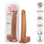 Size Queen 12 inch/30.5 Cm - Brown - Image 6