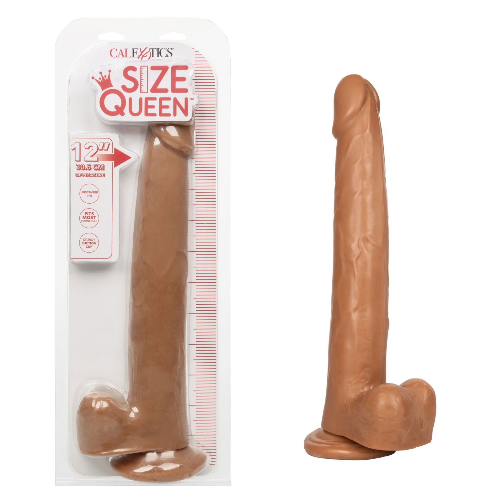 size-queen-12-inch305-cm-brown Size Queen 12 inch/30.5 Cm - Brown - Image 1
