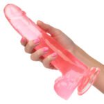 Size Queen 8 Inch Dildo with Suction Cup Base – Pink - Image 10