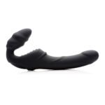 Slim Rider Ribbed Vibrating Silicone Strapless Strap-On - Image 2