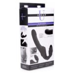 Slim Rider Ribbed Vibrating Silicone Strapless Strap-On