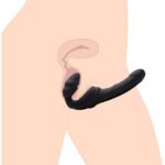 Slim Rider Ribbed Vibrating Silicone Strapless Strap-On - Image 7