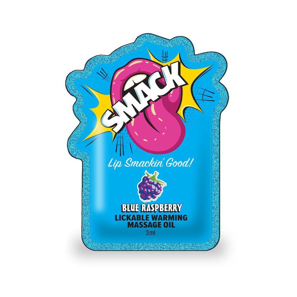 smack-lickable-massage-oil-3-ml-pouch-blue-raspberry Smack Lickable Massage Oil 3 ml Pouch Blue Raspberry - Image 1