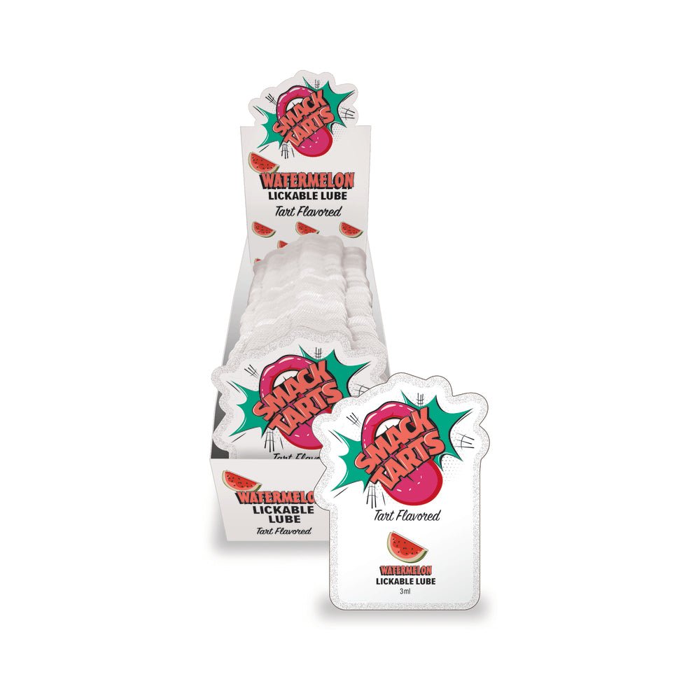 smack-tarts-lickable-lube-sour-watermelon-3-ml-pouch-36-piece-display Smack Tarts Lickable Lube Sour Watermelon 3 ml Pouch 36-Piece Display - Image 1