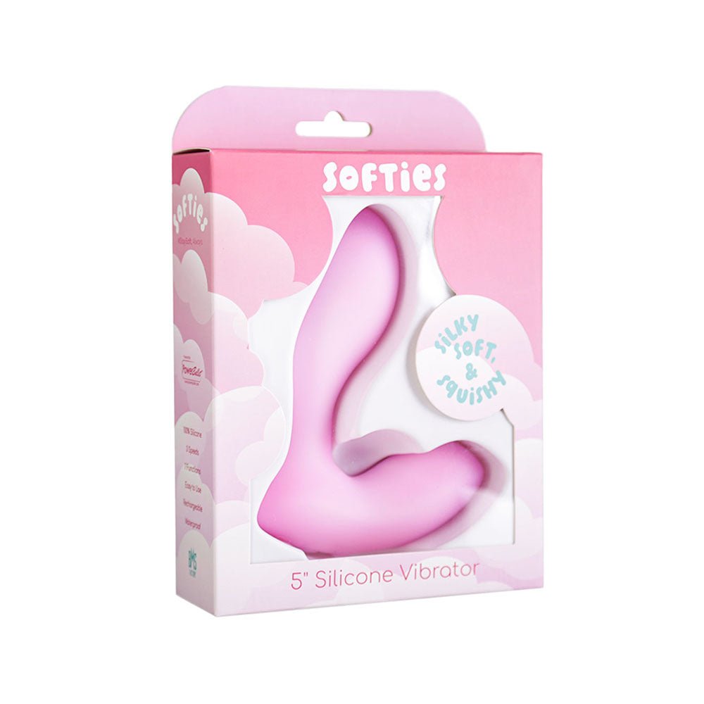 softies-silicone-vibrator-5-in-pink Softies Silicone Vibrator 5 in. Pink - Image 1