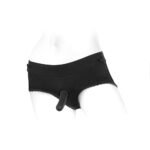 SpareParts Bella Cleavage Booty Short Harness - Black, XS (view 9)