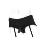 SpareParts Bella Cleavage Booty Short Harness - Black, XS (view 10)