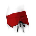 SpareParts Sasha Cinch Booty Short Harness Red/Black Size M - Image 6