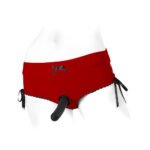 SpareParts Sasha Cinch Booty Short Harness Red/Black Size M - Image 9