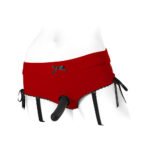 SpareParts Sasha Cinch Booty Short Harness Red/Black Size M - Image 10