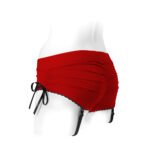 SpareParts Sasha Cinch Booty Short Harness – Red/Black, Size S - Image 5