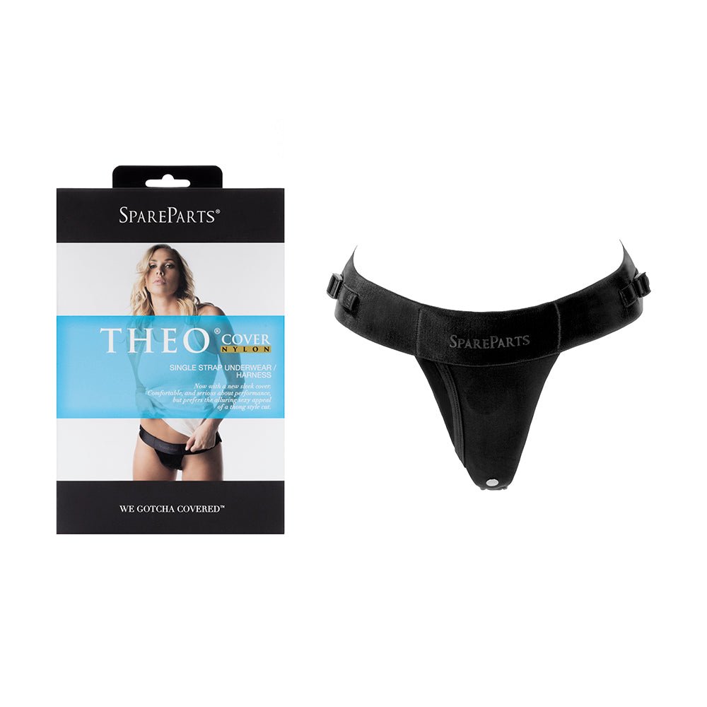 spareparts-theo-cover-underwear-harness-black-single-strap-size-b-nylon SpareParts Theo Cover Underwear Harness Black (Single Strap) Size B Nylon - Image 1
