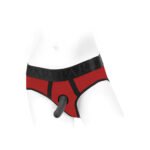 SpareParts Tomboi Nylon Briefs Harness Red/Black Size XXS - Image 6