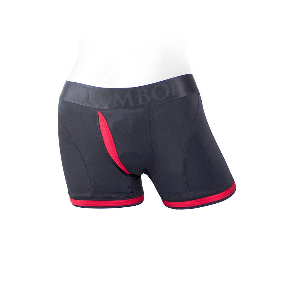 spareparts-tomboii-nylon-boxer-briefs-harness-blackred-size-3xl SpareParts Tomboii Nylon Boxer Briefs Harness Black/Red Size 3XL - Image 1
