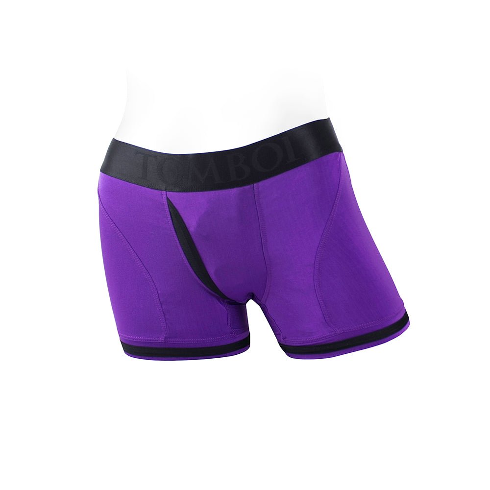 spareparts-tomboii-nylon-boxer-briefs-harness-purpleblack-size-xl SpareParts Tomboii Nylon Boxer Briefs Harness Purple/Black Size XL - Image 1