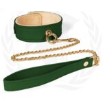 Spartacus Plush Lined PU Collar Chain Leash