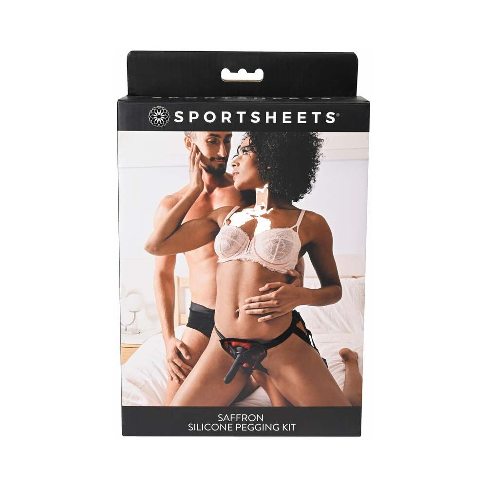 sportsheets-saffron-silicone-pegging-kit-with-adjustable-strap-on-harness-5-in-dildo Sportsheets Saffron Silicone Pegging Kit with Adjustable Strap-On Harness & 5 in. Dildo - Image 1