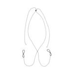Sportsheets Sex & Mischief Ex's & Oh's Body Jewelry with Nipple Ties – Black - Image 2