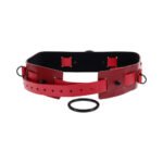 Sportsheets Sex & Mischief Ex's & Oh's Bound and Belted Waist Belt Restraint – Red - Image 6