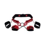 Sportsheets Sex & Mischief Ex's & Oh's Bound and Belted Waist Belt Restraint – Red - Image 10
