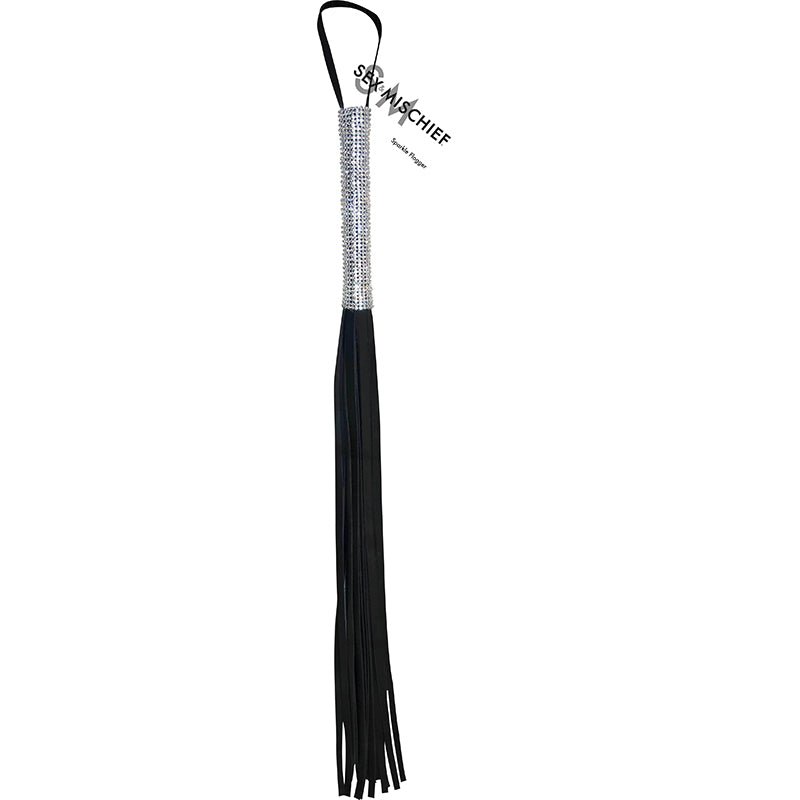 sportsheets-sex-mischief-sparkle-flogger-black Sportsheets Sex & Mischief Sparkle Flogger Black - Image 1