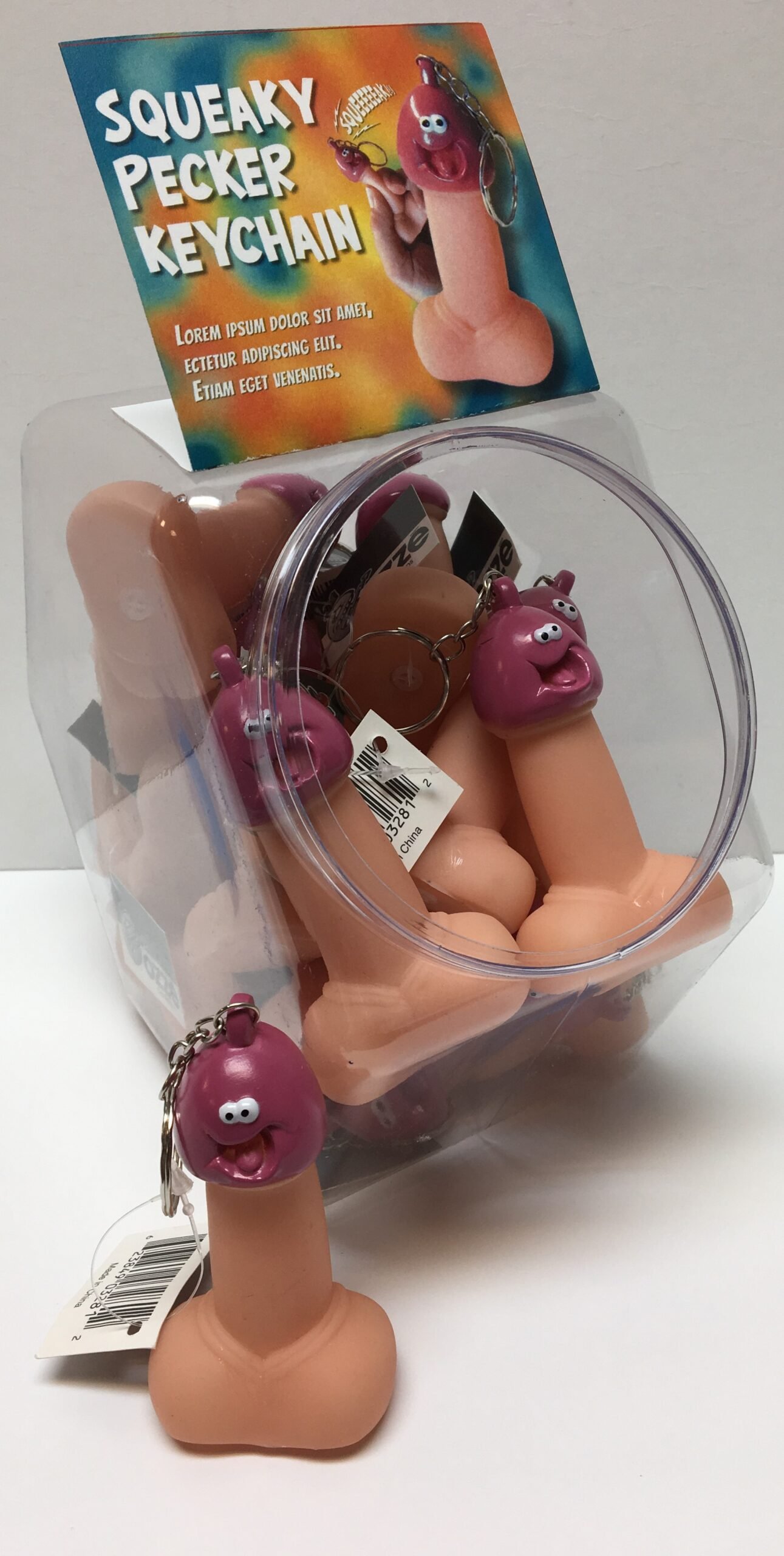 squeaky-pecker-keychain-24-count-bowl Squeaky Pecker Keychain - 24 Count Bowl - Image 1
