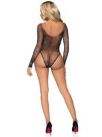 Star Rhinestone Snap Crotch Bodysuit - One Size -  Black - Image 5