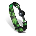 Stoner Vibes Chronic Collection Glow in the Dark Breathable Ball Gag – Green - Image 2