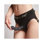 Strap-On-Me Hybrid Collection Silicone Dildo Plug Balls Black Large - Image 5