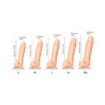 Strap-On-Me Realistic Collection Sliding Skin Dual-Density Silicone Dildo Vanilla S - Image 4