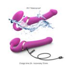 Strap-On-Me Rechargeable Remote-Controlled Multi Orgasm Bendable Strapless Strap-On Fuchsia XLarge - Image 6