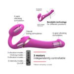 Strap-On-Me Rechargeable Remote-Controlled Multi Orgasm Bendable Strapless Strap-On Fuchsia XLarge - Image 7