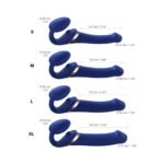 Strap-On-Me Rechargeable Remote-Controlled Multi Orgasm Bendable Strapless Strap-On Night Blue Small - Image 4