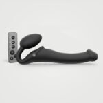 Strap-On-Me Rechargeable Remote-Controlled Silicone Vibrating Bendable Strap-On Black M - Image 2