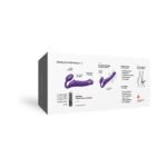 Strap-On-Me Rechargeable Remote-Controlled Silicone Vibrating Bendable Strap-On Purple L - Image 7