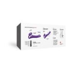 Strap-On-Me Rechargeable Remote-Controlled Silicone Vibrating Bendable Strap-On Purple M - Image 7
