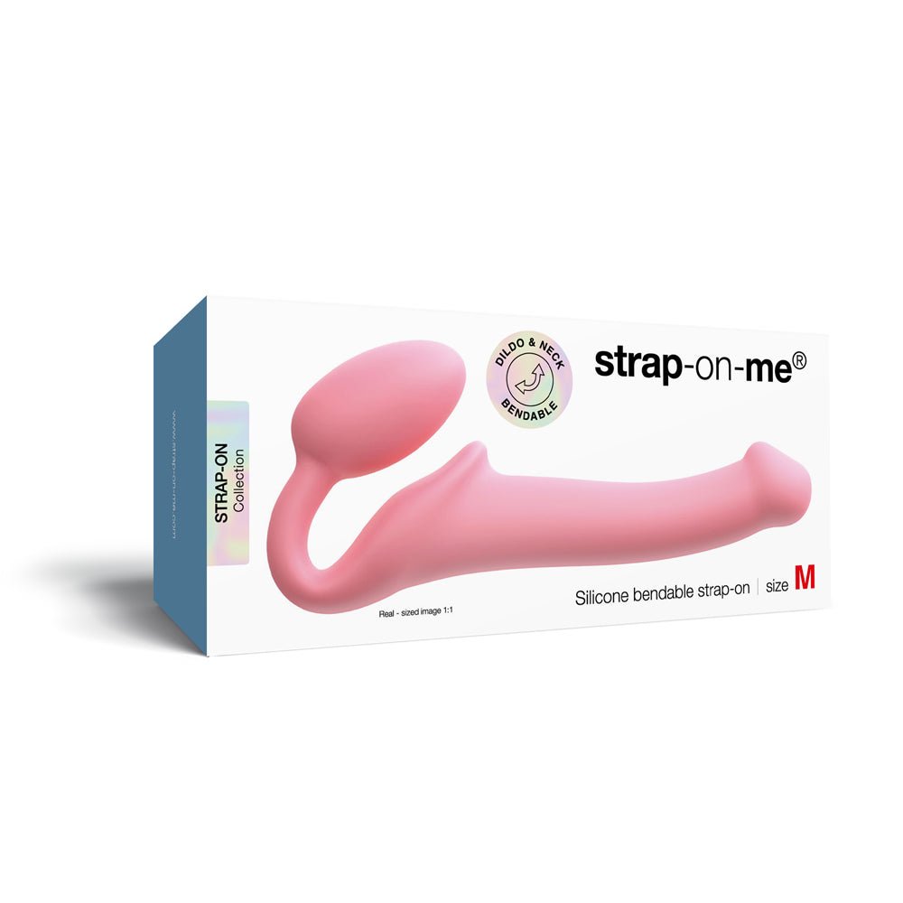 strap-on-me-silicone-bendable-strapless-strap-on-pink-medium Strap-On-Me Silicone Bendable Strapless Strap-On Pink Medium - Image 1