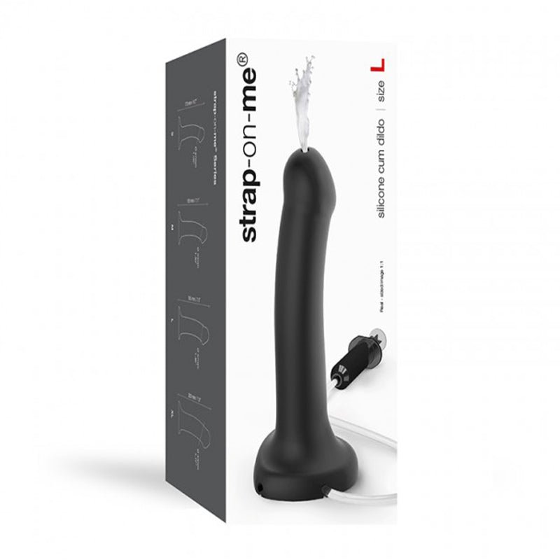 strap-on-me-silicone-cum-dildo-black-large-fluid-not-included Strap-On-Me Silicone Cum Dildo Black Large (fluid not included) - Image 1