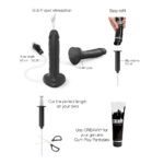 Strap-On-Me Squirting Cum Realistic Dildo Large Black - Image 4
