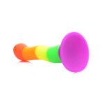Strap U Proud Rainbow Silicone Dildo with Harness - Image 4