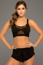 Strike Score More Sports Bra With Netting Inserts  - Large -  Black - Image 4