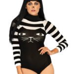 Striped Cat Bodysuit - One Size