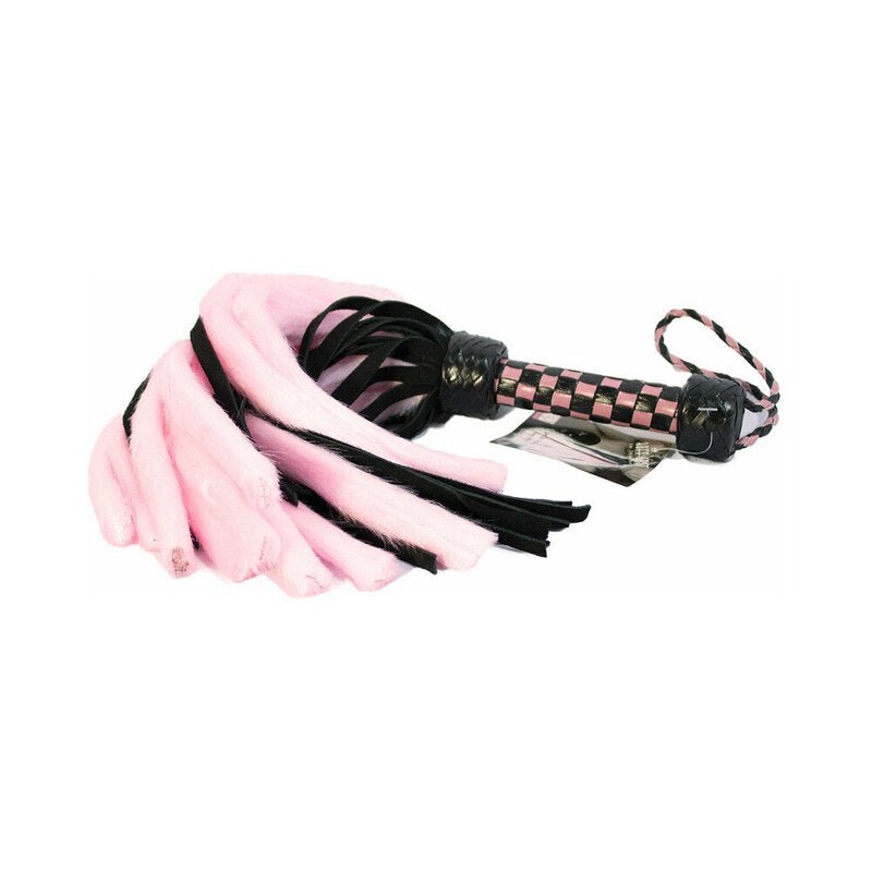 suede-fluff-mini-flogger-pink Suede & Fluff Mini Flogger Pink - Image 1