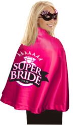 Super Bride Cape and Mask - Hot Pink/black - Image 2