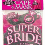 Super Bride Cape and Mask - Hot Pink/black
