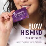 Sweetums Lucky Wipes Strawberries & Cream Flavor Water-Based Intimate Wipes 10-Pack - Image 4