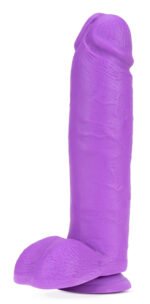 Neo - 10 Inch Dual Density Dildo - Neon Purple - Image 4