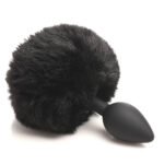 Tailz Fluffy Bunny Tail Silicone Plug Black - Image 2