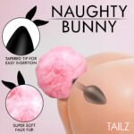 Tailz Fluffy Bunny Tail Silicone Plug Pink - Image 4